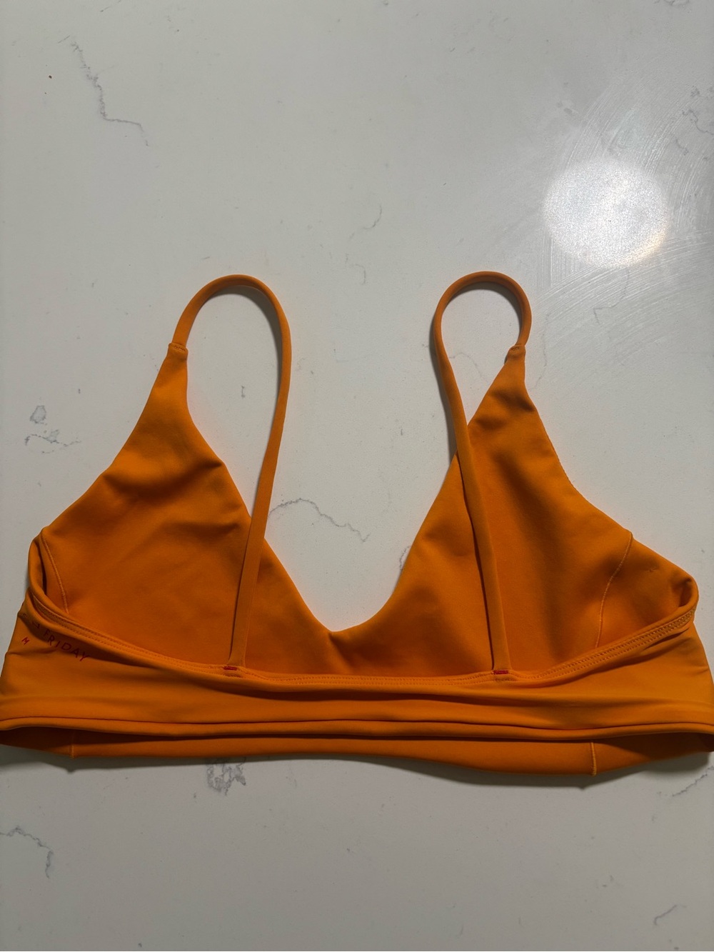 Left On Friday Orange Bikini Top with Purple High-Waist Bottoms - Picture 9 of 9